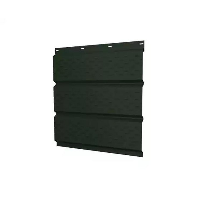 Софит металлический полная перфорация 0,5 GreenCoat Pural BT с пленкой RR 11 темно-зеленый (RAL6020 хромовая зелень)
