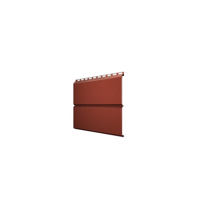 Металлический сайдинг Grand Line ЭкоБрус 0.5 мм Satin Matt RAL 8004 теракота