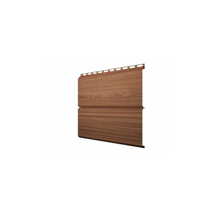 Металлический сайдинг Grand Line ЭкоБрус 0.45 мм Gofr Print Elite Milky Wood