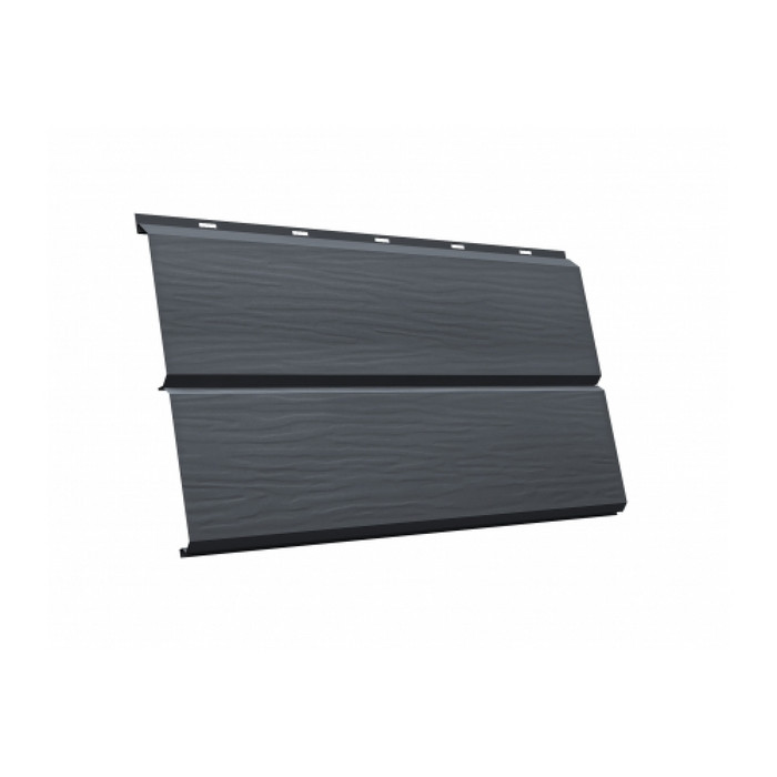 Металлический сайдинг Grand Line ЭкоБрус 0.5 мм Quarzit Pro Matt RAL 7024 мокрый асфальт
