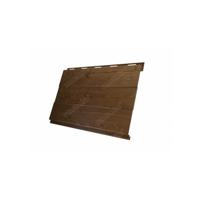 Металлический сайдинг Grand Line Вертикаль 0.45 мм prof Print Elite с пленкой Antique Wood