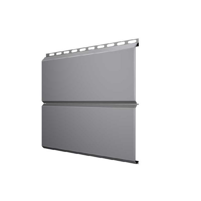 Металлический сайдинг Grand Line ЭкоБрус 0.5 мм Satin с пленкой RAL 7004 сигнальный серый