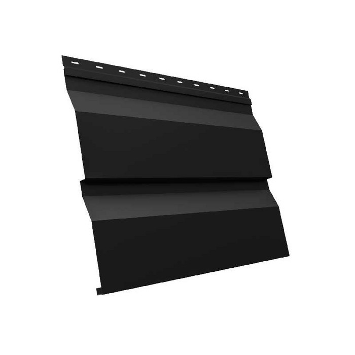 Металлический сайдинг Grand Line Корабельная Доска XL 0.5 мм Quarzit lite RAL 9005 черный