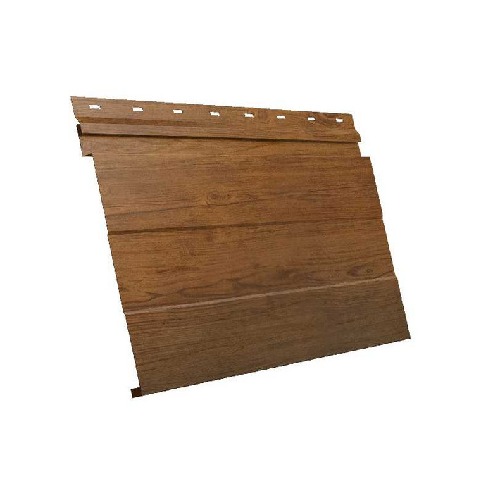 Металлический сайдинг Grand Line Фасадная панель 0.45 мм Print Elite с пленкой Golden Wood