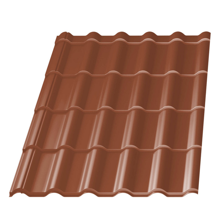Металлочерепица Банга 0,45 RAL 8004 Терракотовый