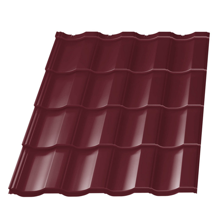 Металлочерепица Геркулес 0,45 RAL 3005 Красное вино