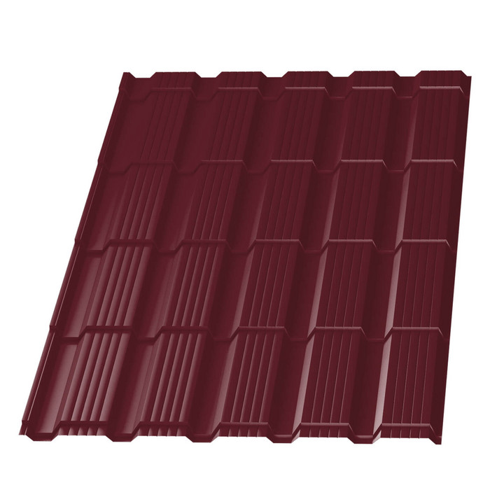 Металлочерепица Кронос 0,45 RAL 3005 Красное вино